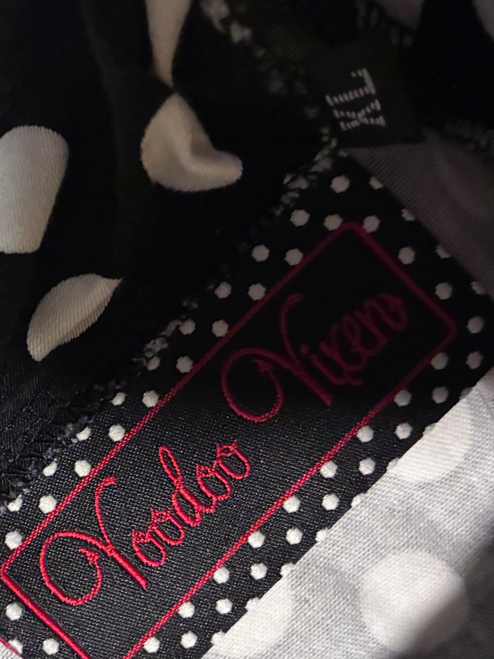 Voodoo Vixen Black and White Polka Dot Top, size XL, retro/vintage aesthetic - Picture 3 of 8